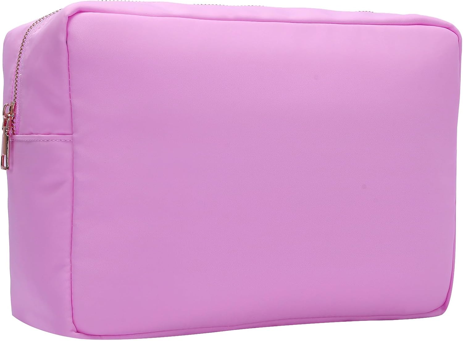Preppy Patch – Bolsas de maquillaje con letras con purpurina, bolsa de cosméticos de viaje, bolsa de nailon impermeable para mujeres y niñas,