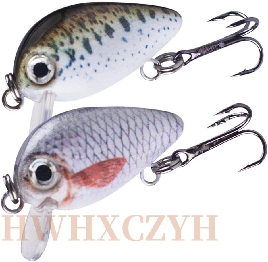 Crank Baits Mini Señuelos de Pesca Kits de Buceo Profundo Flotante Swimbait Duro Señuelo para Bajos, Trucha Lucio de Agua Dulce y Salada