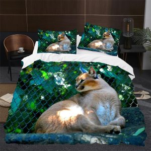 Juego de funda de edredón tamaño individual con estampado de animales de color verde oscuro, funda de edredón de microfibra suave y 2 fundas de Juego de funda de edredón tamaño individual con estampado de animales de color verde oscuro, funda de edredón de microfibra suave y 2 fundas de