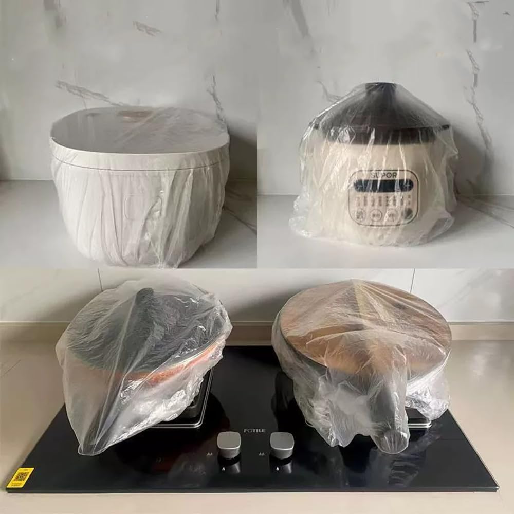 Cubierta elástica grande para tazón de cocina, 100 unidades, para comedor, cubierta de ensalada, cubierta de alimentos para mezclar cuencos,