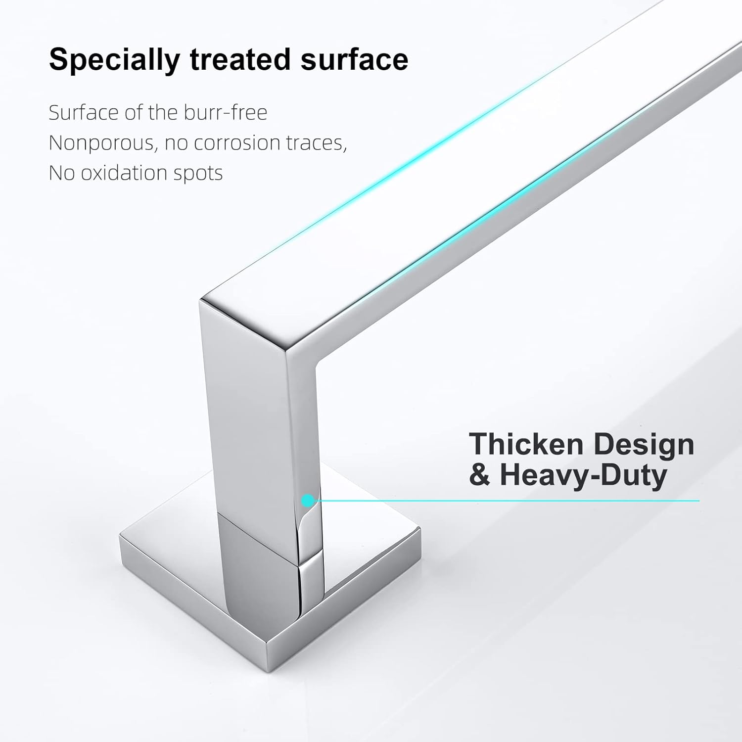 BANOLUX – Toallero individual de 22 pulgadas para baño, toallero para baño, montado en la pared, soporte para toallas de mano de acero inoxidable