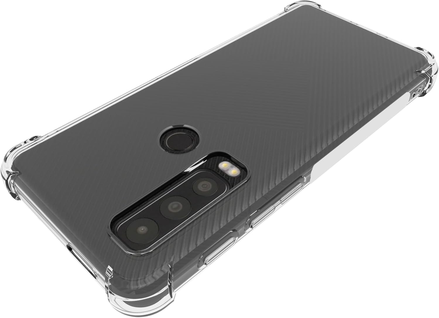 Funda compatible con Moto Defy 2 5G para CAT S75 soporte plegable adhesivo protección a prueba de golpes transparente