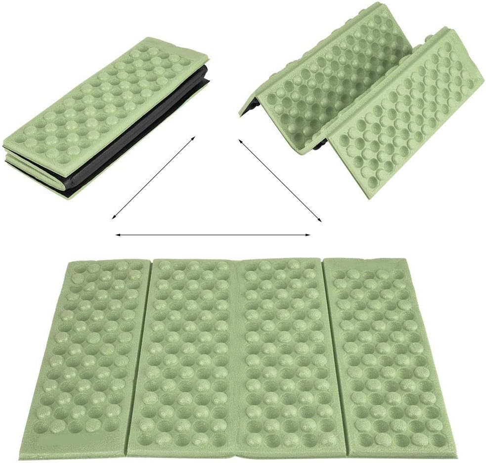 Demeras Alfombrilla de camping XPE plegable Cuchion para asiento a prueba de humedad a prueba de humedad, mini almohadilla de asiento de espuma para