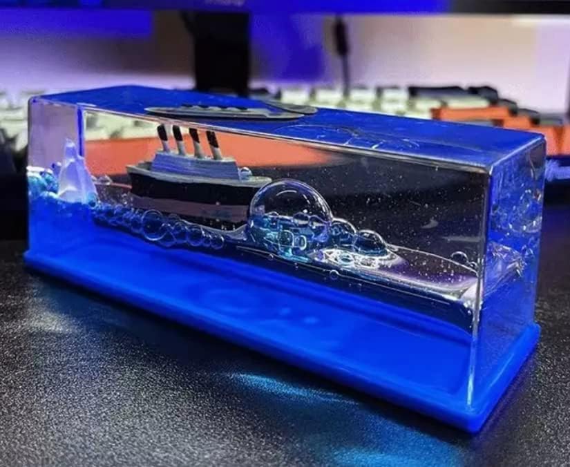 Peso de papel líquido para crucero Titanic Unsinkable