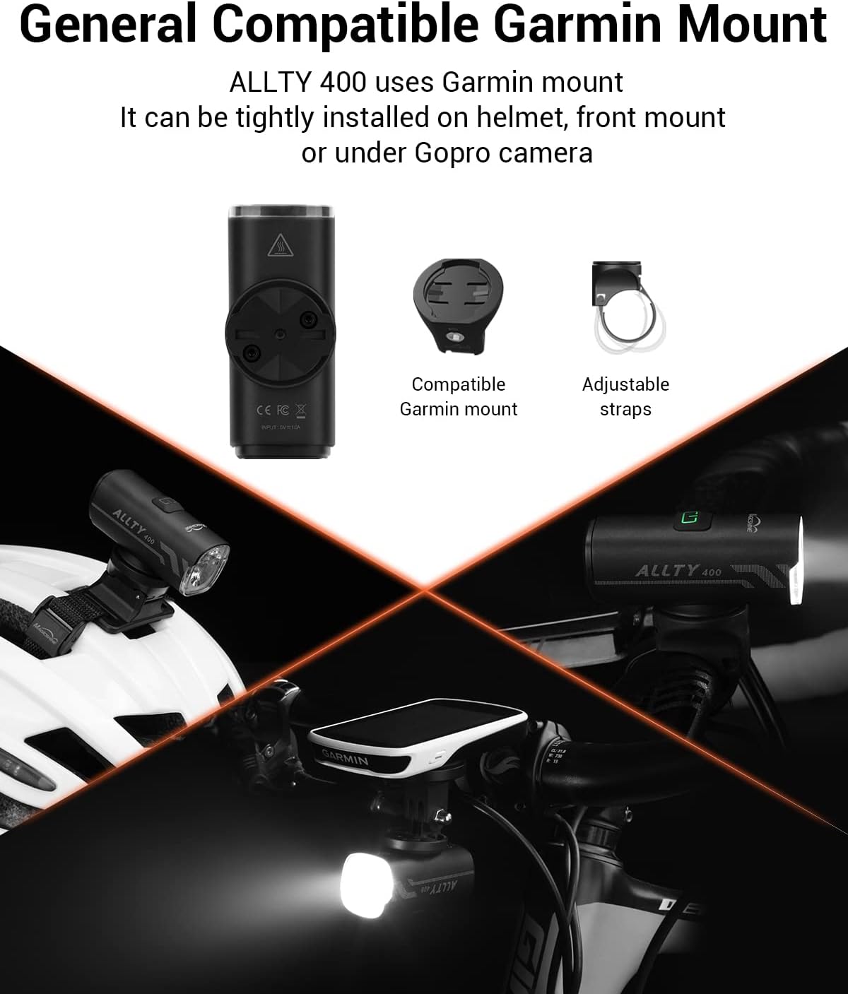 Magicshine Allty – Luces para bicicleta de cercanías Allty 400, Allty 600, Allty 800 Luz de bicicleta de carretera, USB tipo C recargable, IPX7