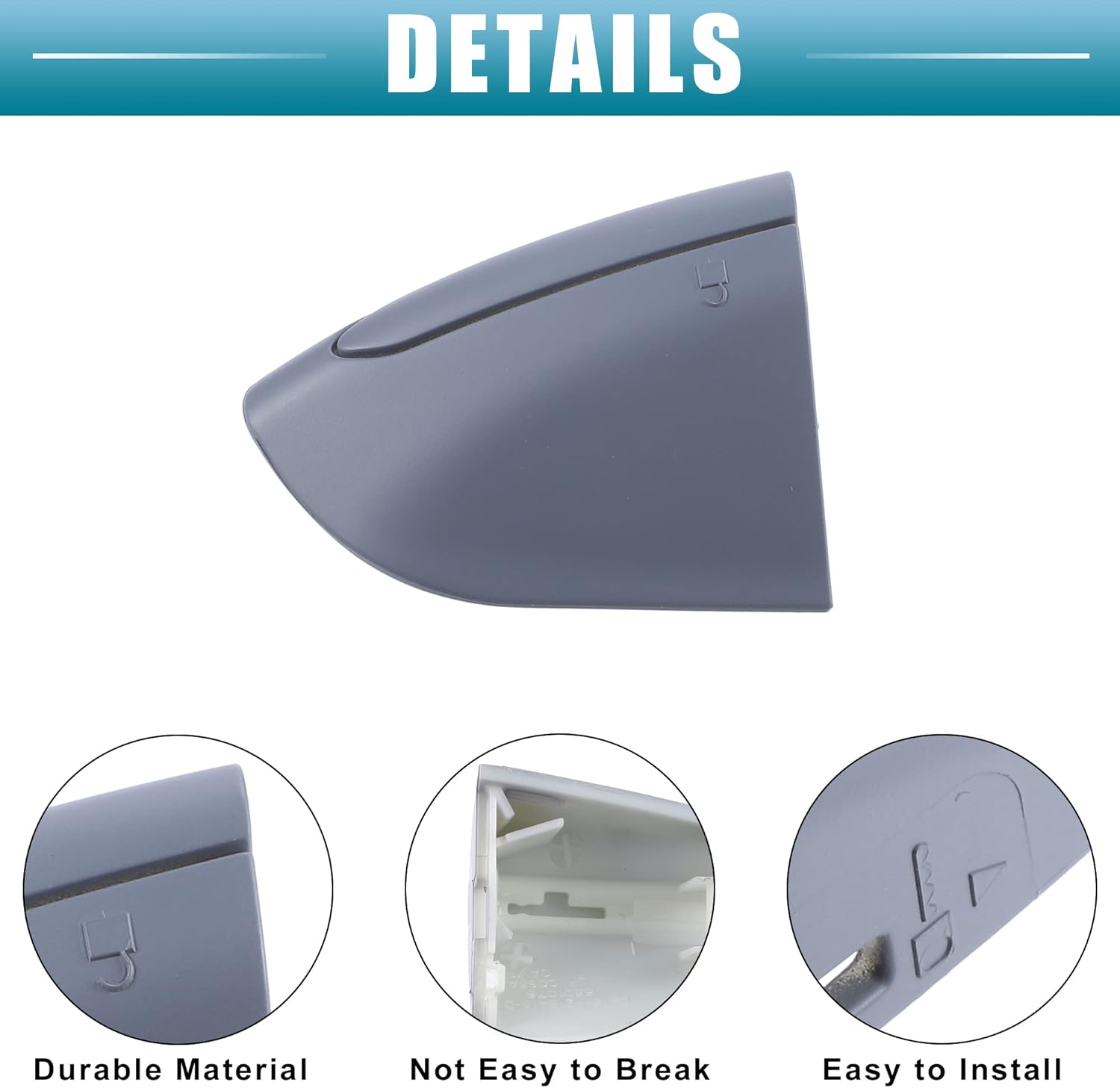 ACROPIX Tapa de repuesto para manija de puerta exterior delantera izquierda para Ford Fusion, paquete de 1 unidad, color gris