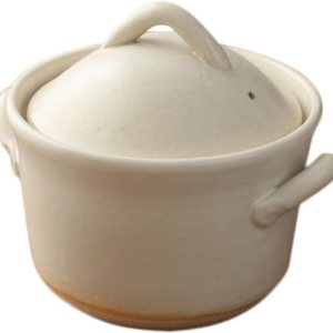 Olla japonesa Donabe Cocer de arroz, 3 Go, 2200 cc, color blanco Olla japonesa Donabe Cocer de arroz, 3 Go, 2200 cc, color blanco