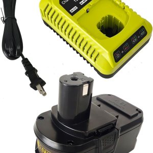 QCZRED Batería P108 de 18 V 5000 mAh y cargador P117 para Ryobi 18 V P102 P103 P104 P105 P107 P109 batería de litio para herramientas Ryobi de 18 QCZRED Batería P108 de 18 V 5000 mAh y cargador P117 para Ryobi 18 V P102 P103 P104 P105 P107 P109 batería de litio para herramientas Ryobi de 18