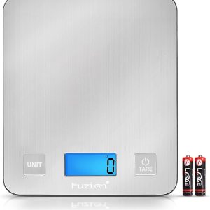Fuzion Báscula digital de cocina, 5000 g11 lb x 0.1 oz, báscula digital de peso gramos y onzas para pérdida de peso, cocinar y hornear, 5 unidades Fuzion Báscula digital de cocina, 5000 g11 lb x 0.1 oz, báscula digital de peso gramos y onzas para pérdida de peso, cocinar y hornear, 5 unidades