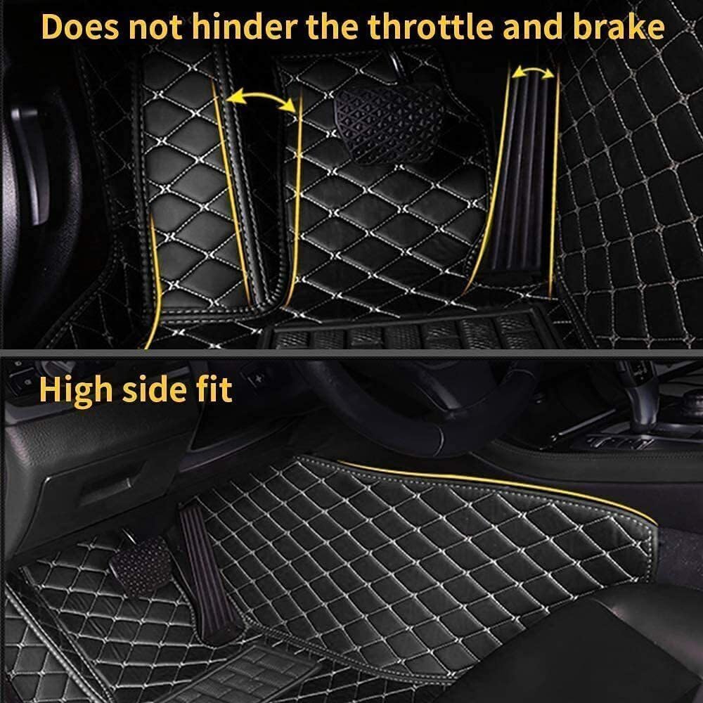 Alfombrillas de cuero de lujo personalizadas para automóvil, mejoran la protección del interior de tu automóvil para todo tipo de clima para