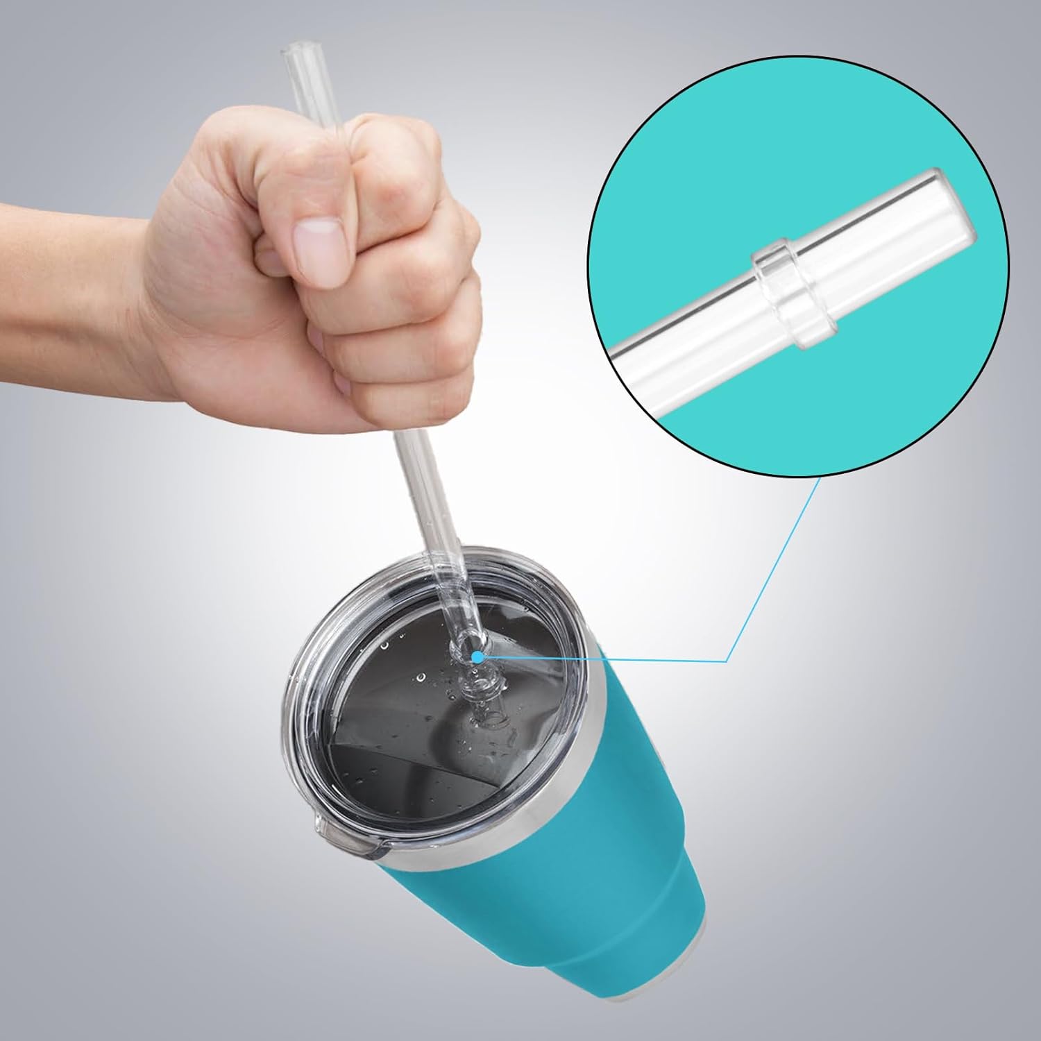 Vaso de 20 onzas, tapas de popote de repuesto compatibles con YETI Rambler de 16 onzas, vaso de 20 onzas, taza de 24 onzas, taza con popote de 25