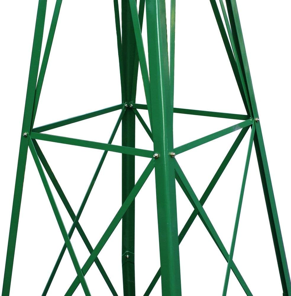 Molino de viento de acero ornamental de 8 pies para jardín, paleta resistente a la intemperie, decoración para el hogar, jardín, patio trasero