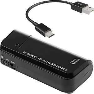 Portable AA Battery Travel Charger Works for Samsung SM-T820 and Emergency Re-Charger with LED Light! (Takes 2 AA Batteries,USB-C) Black Portable AA Battery Travel Charger Works for Samsung SM-T820 and Emergency Re-Charger with LED Light! (Takes 2 AA Batteries,USB-C) Black