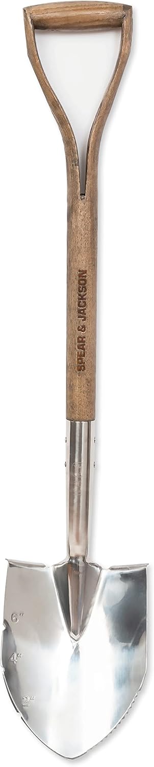 Spear & Jackson 4650PS – Pala de plantación tradicional de acero inoxidable marrón