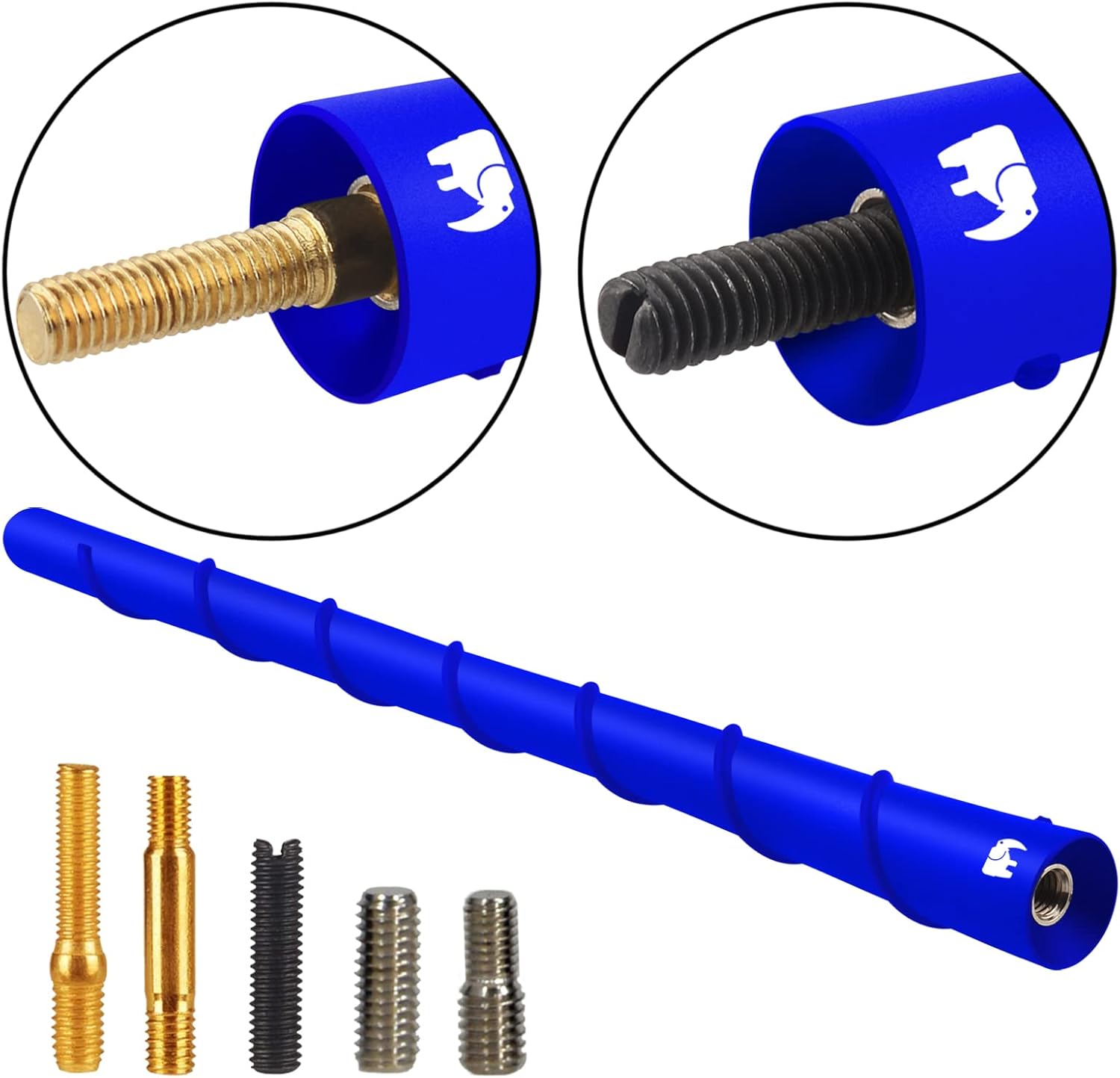 Antena de núcleo de cobre flexible en espiral de 8 pulgadas, compatible con Jeep Wrangler JK JKU JL JLU Rubicon Sahara Gladiator (JL) JT Renegade
