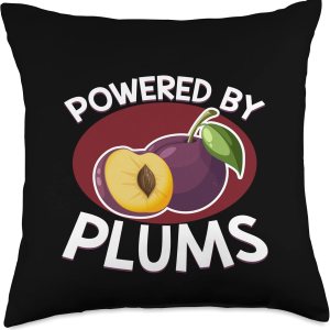 Powered Fresh Fruits Plum Throw Pillow, 18×18, Multicolor Powered Fresh Fruits Plum Throw Pillow, 18×18, Multicolor