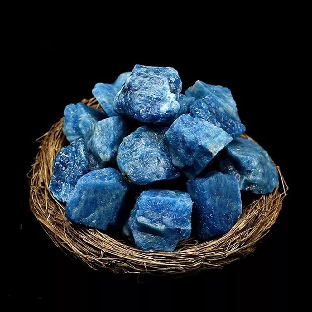 Para 3.53 ozPack Lote Natural Azul Apatita Piedra en bruto Cuarzo Cristal Espécimen Acuario Decoración del Hogar Piedras a Granel Decoración para el