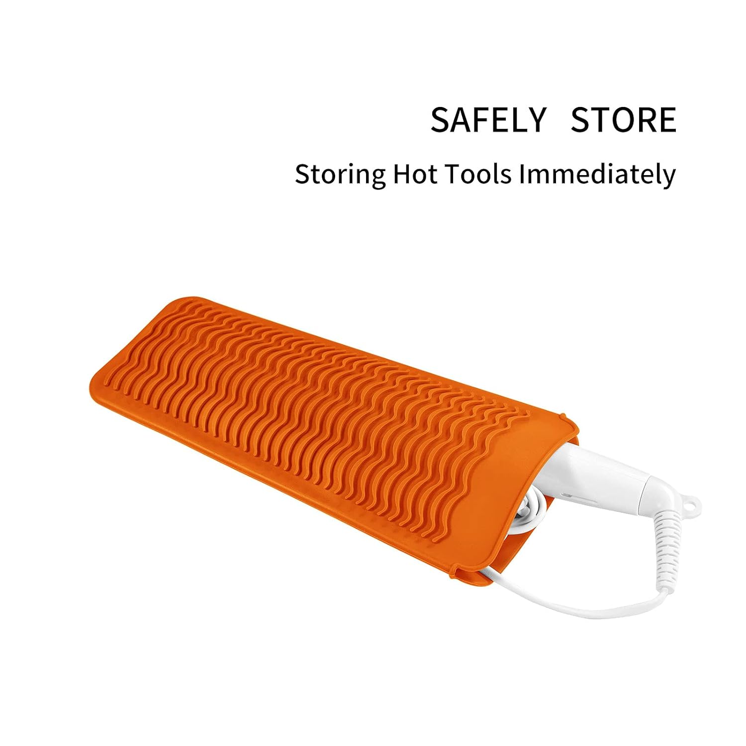 Alfombrilla de silicona resistente al calor para alisadora de pelo, plancha de prensado, rizador de pelo, varita para rizar, plancha plana, plancha