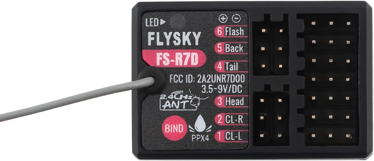 Flysky FS-R7D 7CH ANT Protocolo Receptor PPM IBUS Salida 2-Way Transfer-Back Función para Coche Barco Control Remoto