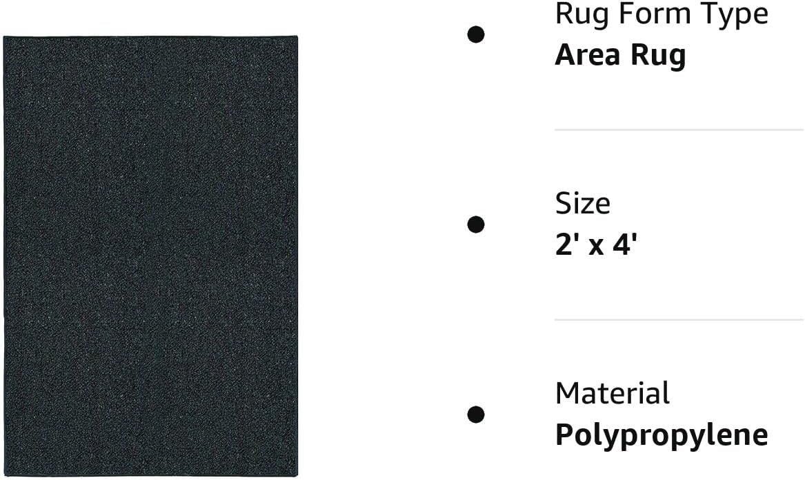 Broadway Collection – Alfombras para interiores y exteriores, aptas para mascotas, color verde oscuro, 2 x 4 pies