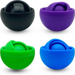 Paquete de 4 juguetes sensoriales para la ansiedad, bola giratoria 3D divertida con giro infinito, juguetes para niños y adultos, juguetes para Paquete de 4 juguetes sensoriales para la ansiedad, bola giratoria 3D divertida con giro infinito, juguetes para niños y adultos, juguetes para
