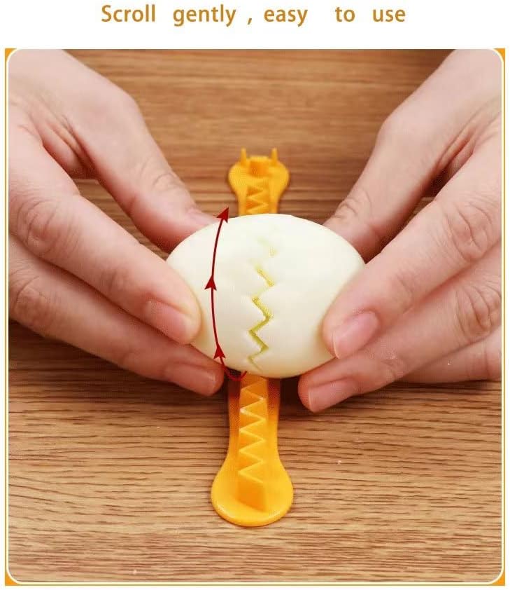 Egg Wave-Cut, Lace Egg Cutter Fancy Egg CutterSlicing Gadgets Kitchen AccessoriesMaterial safety and easy to clean2PcsSet