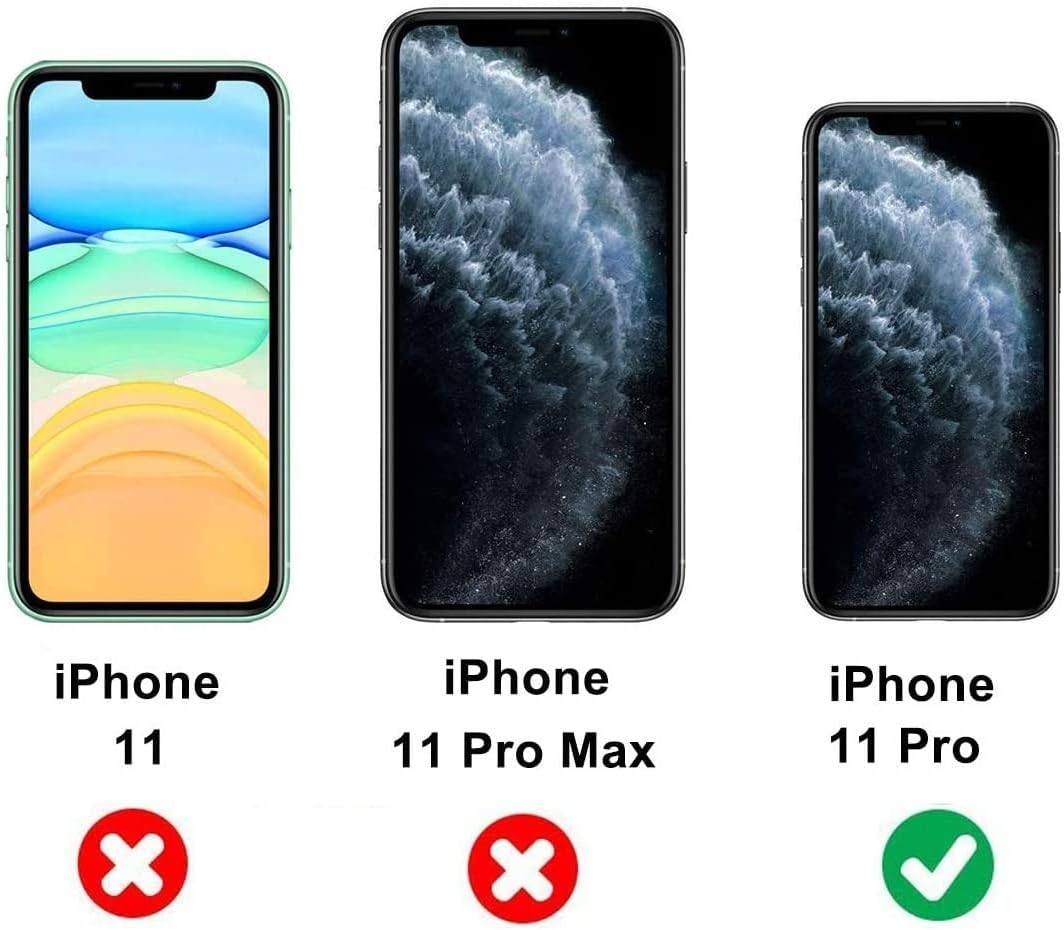 Hitaoyou Funda para iPhone 11 Pro con protección de lente, funda para iPhone 11 Pro con funda para cámara y soporte, de grado militar, a prueba de
