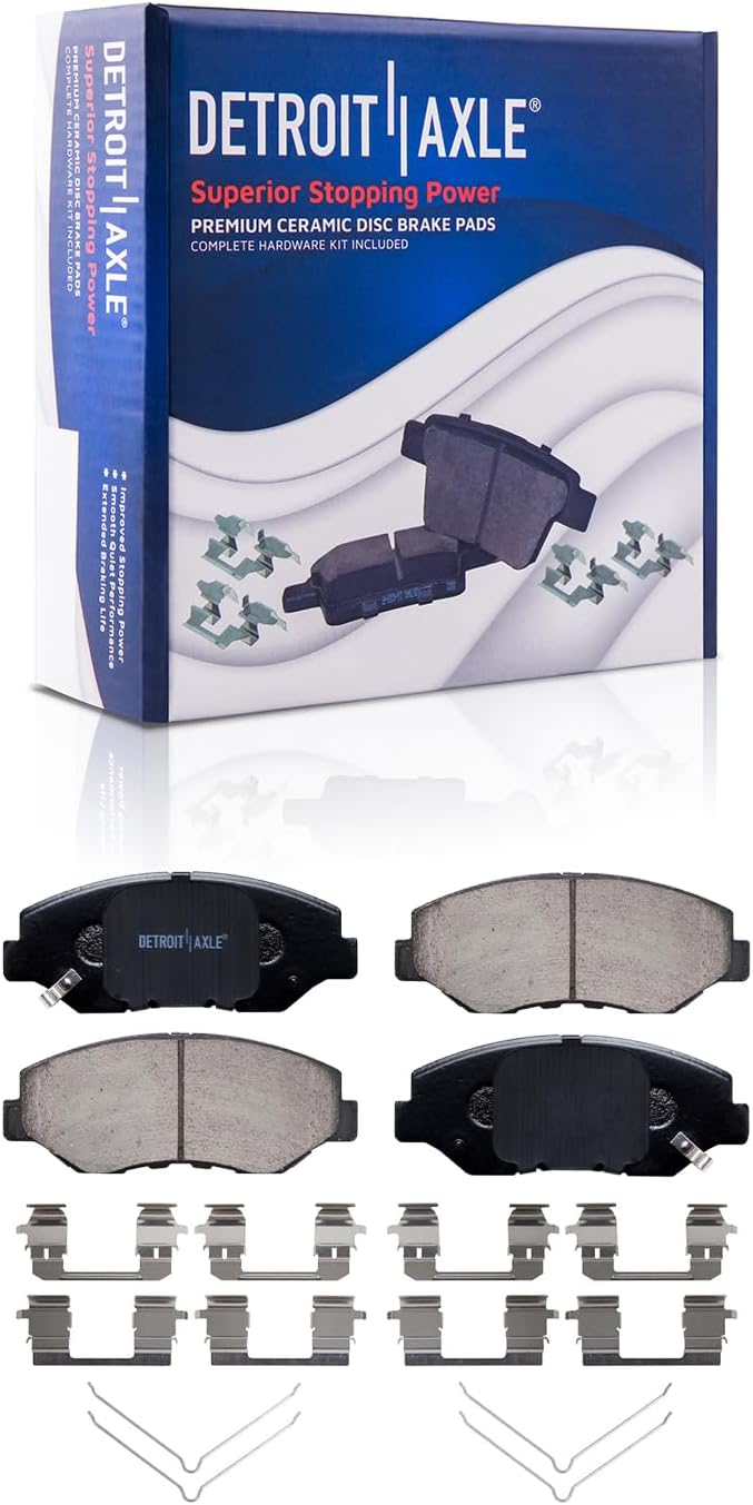 Detroit Axle – Kit de freno para Honda CR-V 2005-2006 Rotores de freno de disco de cerámica pastillas de freno con hardware de repuesto delantero y