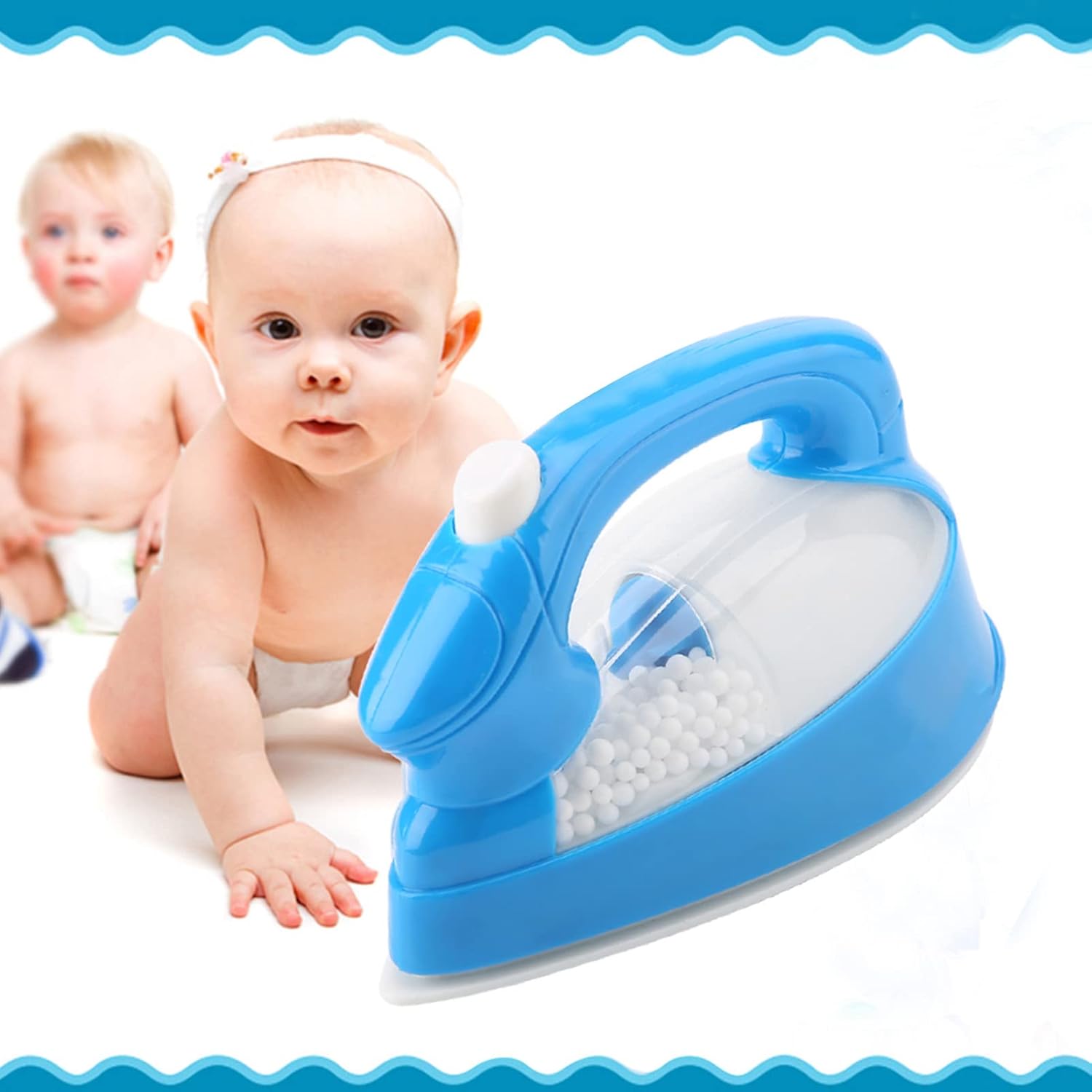 GOTOTOP Mini juguete eléctrico de hierro para niños, juguete de hierro de plástico rosa para niños, bebé, niña, juego de electrodomésticos, juguete