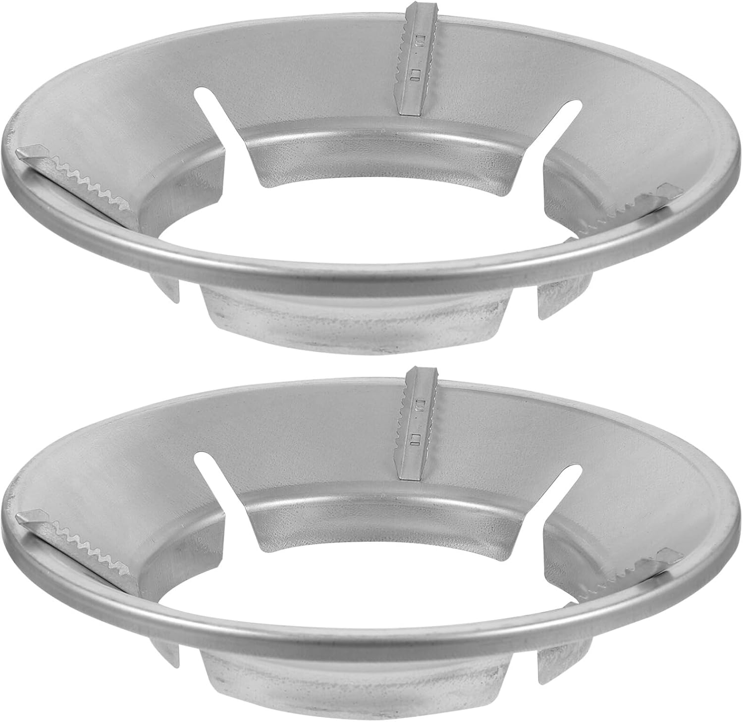 Kichvoe Quemador de inducción, 2 anillos de wok para estufa de gas, estante de wok de acero inoxidable, soporte de wok de fondo redondo, accesorios