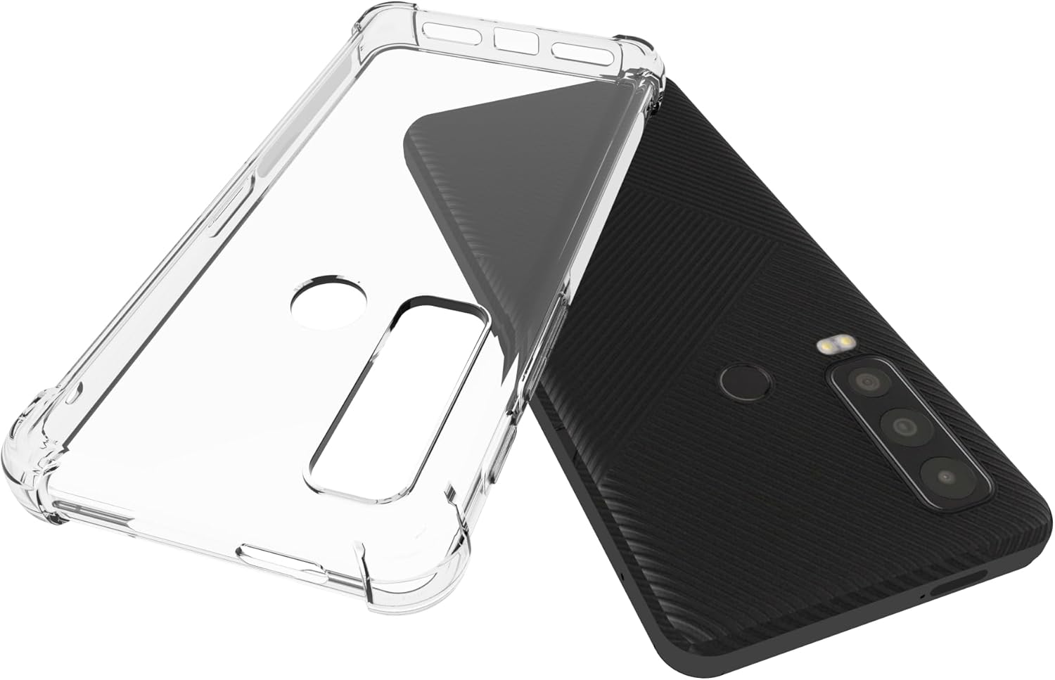 Funda compatible con Moto Defy 2 5G para CAT S75 soporte plegable adhesivo protección a prueba de golpes transparente