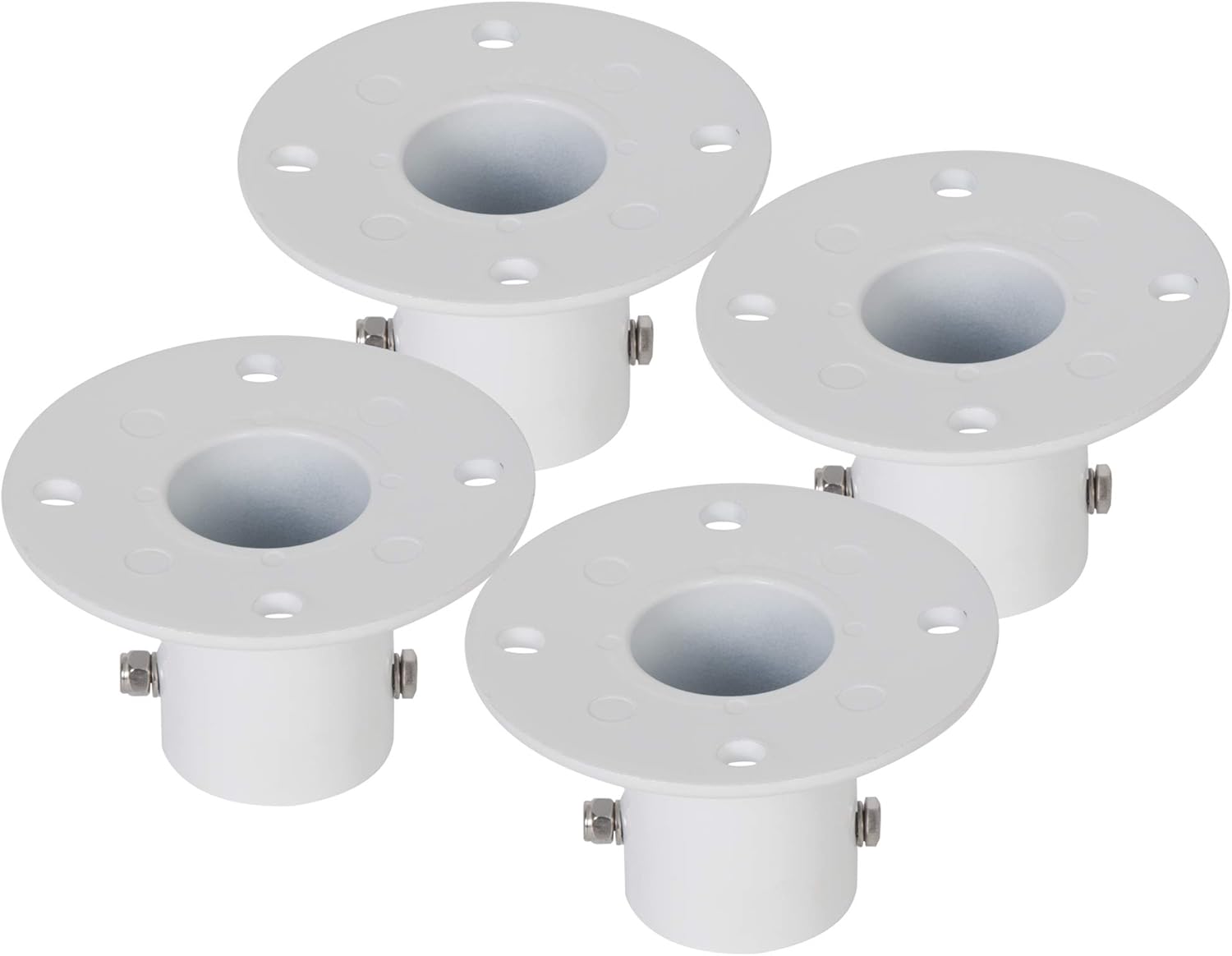 ECOTRIC Brida de anclaje de cubierta de repuesto de aluminio fundido sobre el suelo, escaleras y pasamanos para piscina, 1 78 pulgadas de diámetro