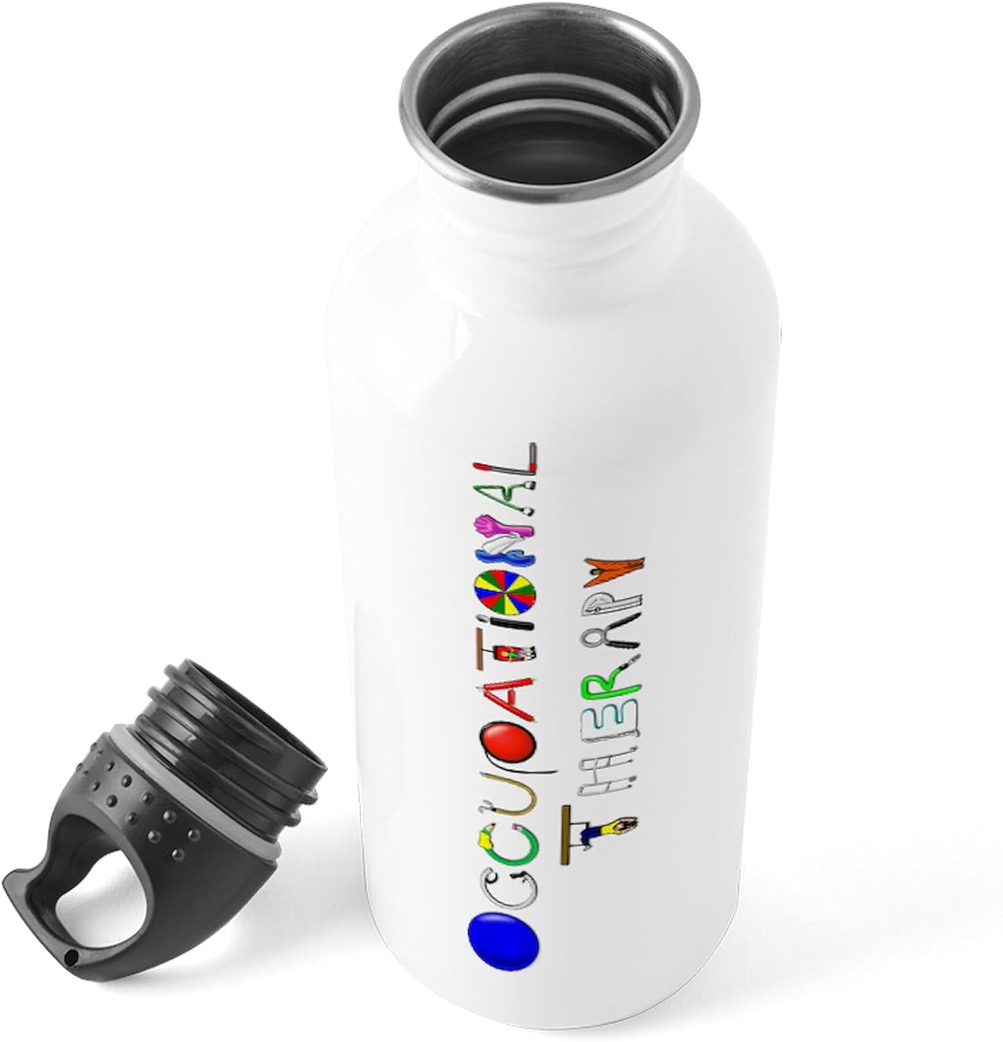 CafePress OT At Work – Botella de agua (acero inoxidable, 1 botella de agua de 1,0 L)