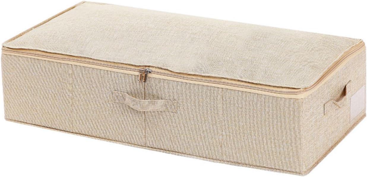 Woedpez Bolsas de almacenamiento de ropa transpirables plegables para debajo de la cama, caja de almacenamiento para ropa de cama de edredón,