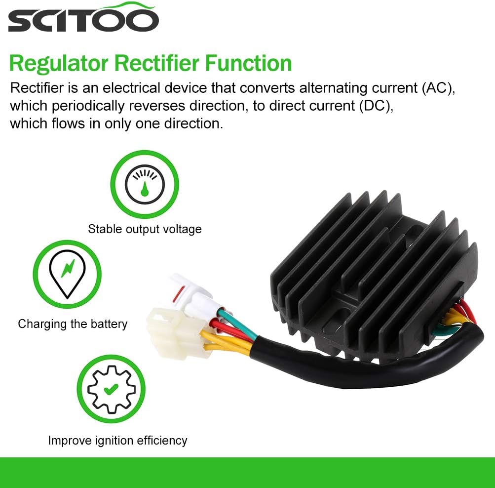 SCITOO Regulador de Voltaje Rectificador 2003-2008 para Suzuki SV650 2005-2009 para Suzuki Vstrom 650
