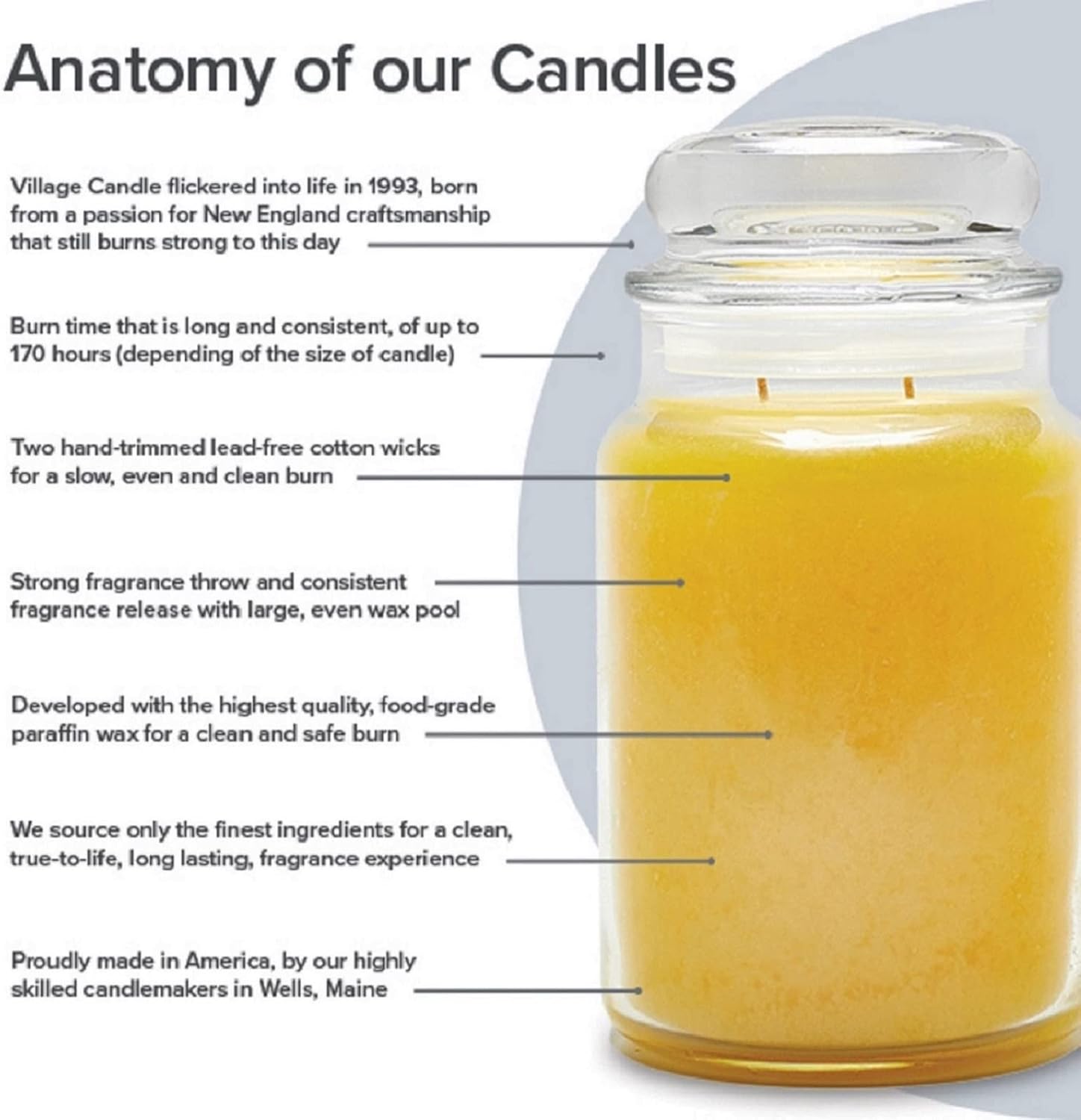 Village Candle Cuenco mediano con tabaco especiado y miel, 14 onzas, naranja, 1 unidad