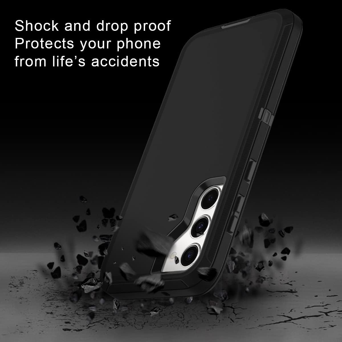 I-HONVA Funda para Samsung Galaxy S23 Plus, S23 Plus de 6.6 pulgadas con 2 protectores de pantalla + 2 protectores de lente de cámara, resistente a