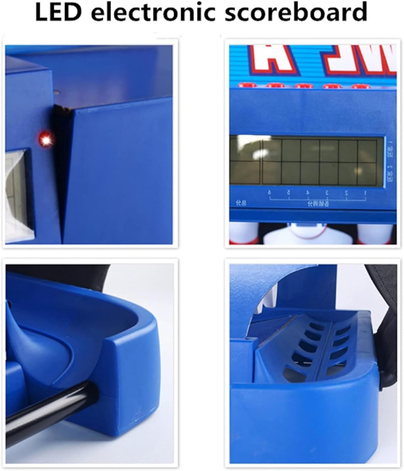 Juego de bolera electrónica, consola de juegos deportivos de bola de boliche interior con marcador electrónico LED, con reinicio automático,