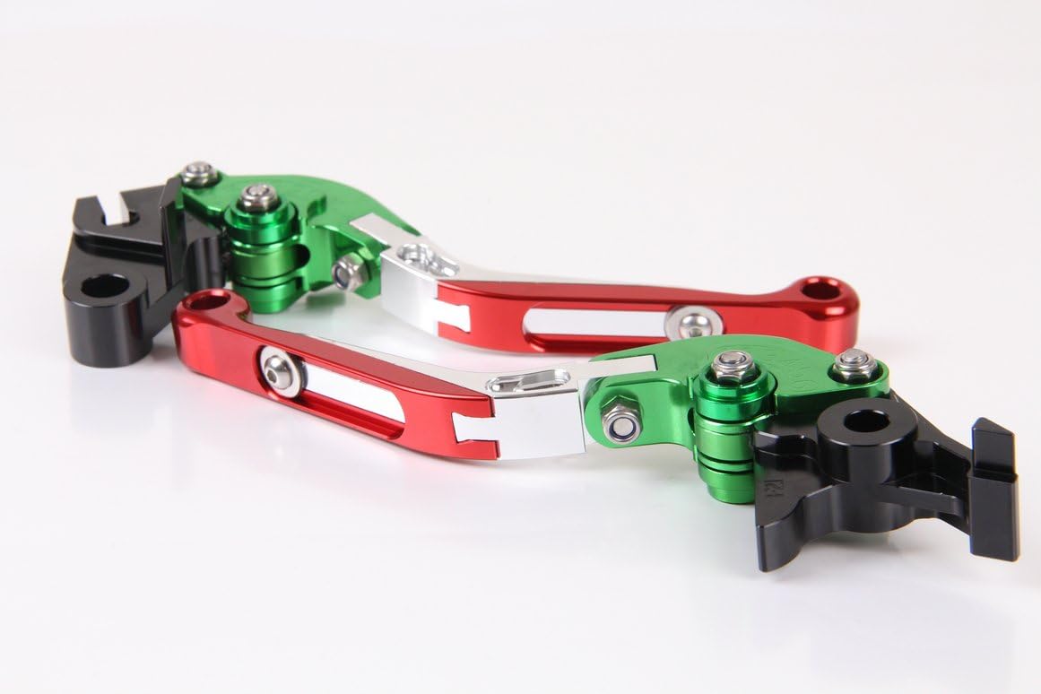 motor-mh Palancas Embrague Freno para Ducati 821 Monster 2014-2017 (Verde Rojo)