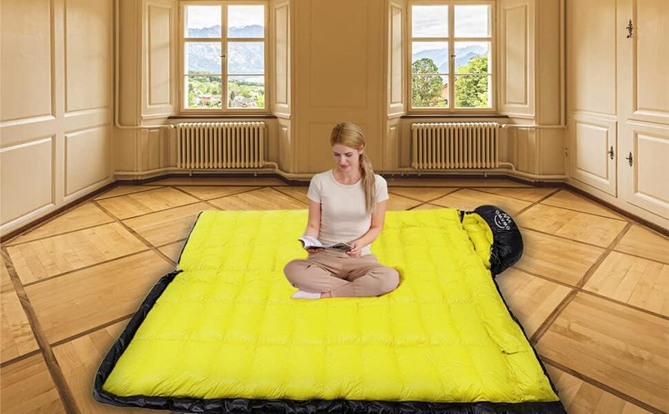 Saco de dormir de 0 a 20 grados F para adultos, saco de dormir de fibra de plumón de 4 estaciones para mochileros, campamento, relleno de fibra de