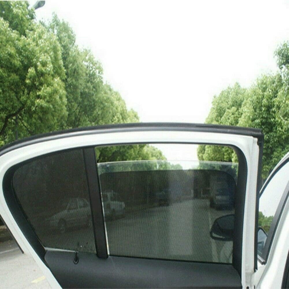 AOLI 2 unids coche parasol cubierta ventana trasera lateral bloqueo estático visera escudo pantalla negro