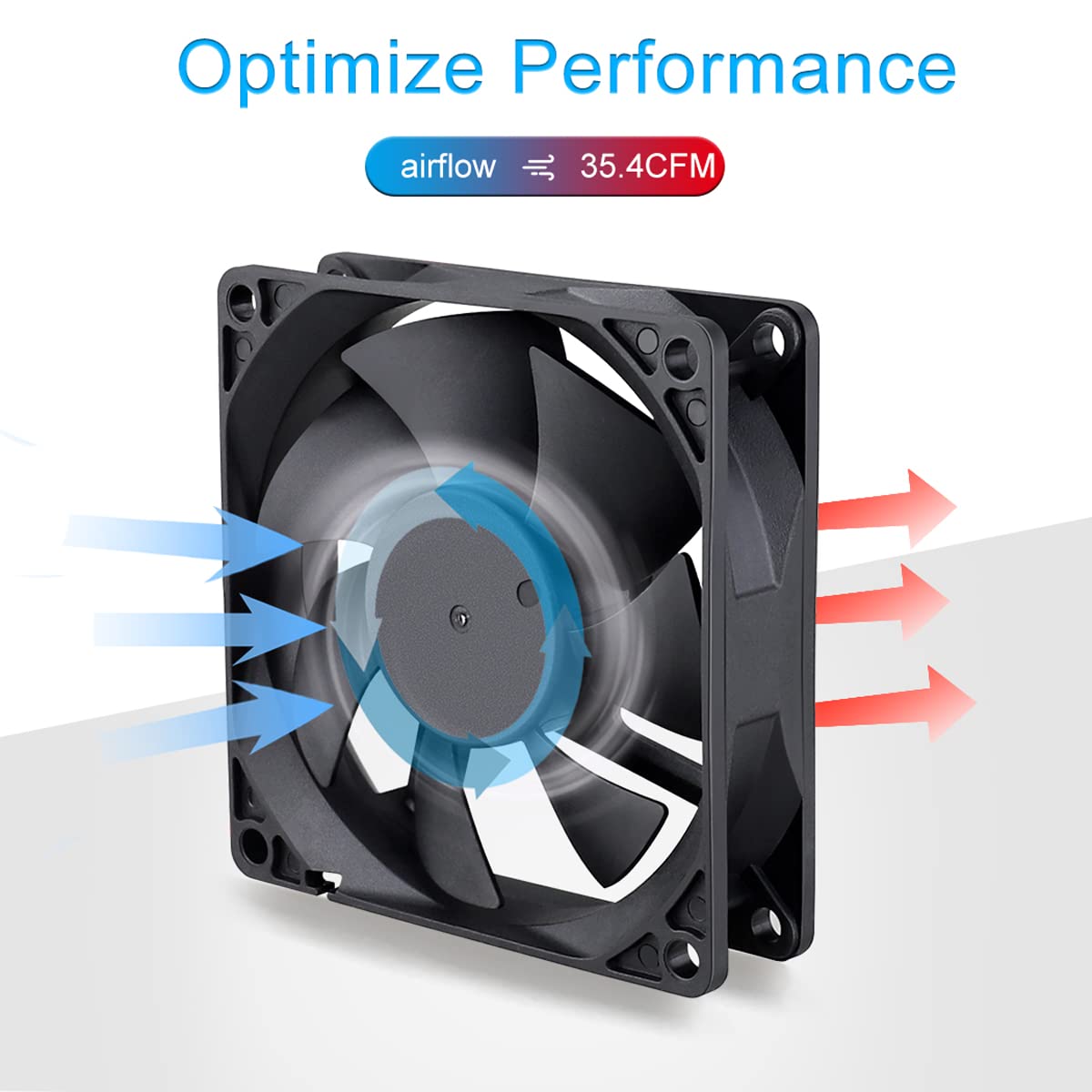 GDSTIME 3.150 in x 0.787 in 8020 12V DC sin escobillas ventilador de enfriamiento manga rodamiento 2Pin