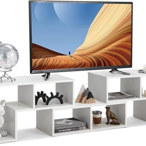 Muebles multimedia modernos, estante abierto para almacenamiento y exhibición, adecuado para sala de estar, dormitorio, consola de 3 piezas, soporte Muebles multimedia modernos, estante abierto para almacenamiento y exhibición, adecuado para sala de estar, dormitorio, consola de 3 piezas, soporte