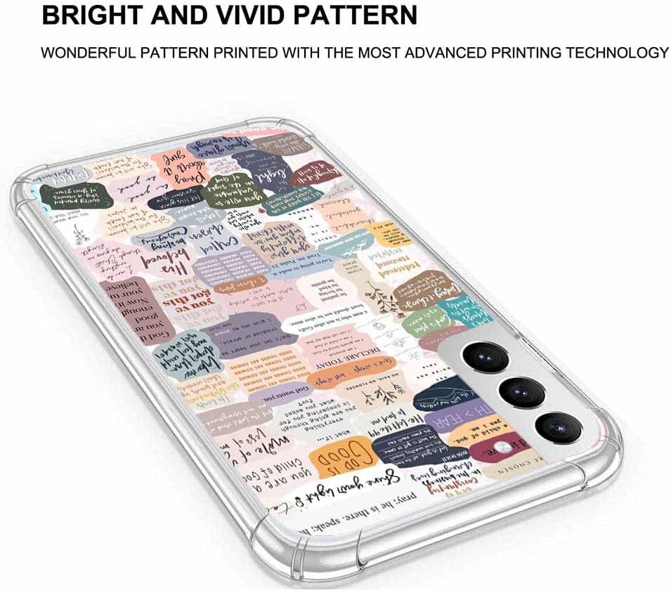 Funda con versículos bíblicos para Samsung Galaxy S23 Plus, patrón de collage de citas de Jesús cristiano para cristianos, funda protectora de TPU