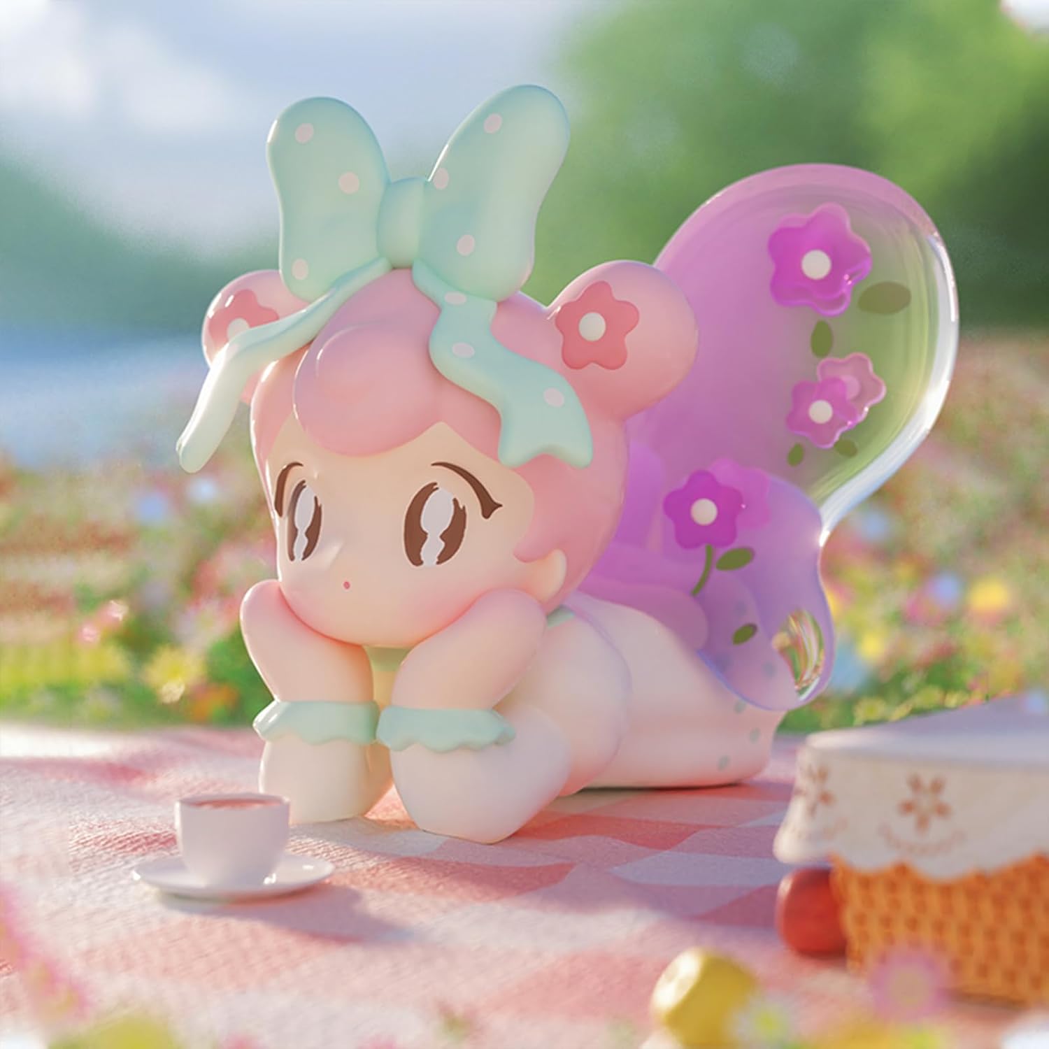 BEEMAI AAMY Picnic con mariposa Series 12 piezas (juego de 12 cajas misteriosas sin repetición) diseño aleatorio figuras lindas juguetes