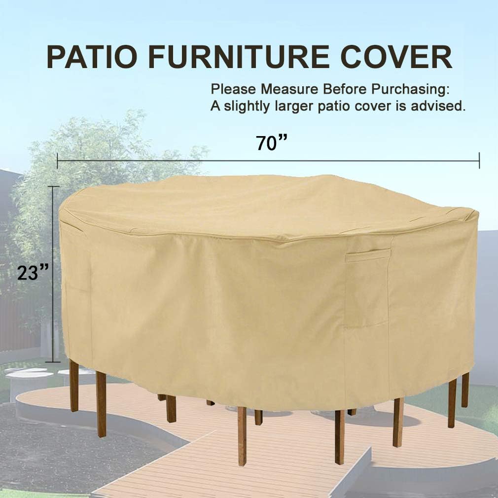 FDW Fundas para muebles de patio al aire libre, juegos de sillas de mesa de patio, funda para parrilla de barbacoa, funda para parrilla de gas, 600