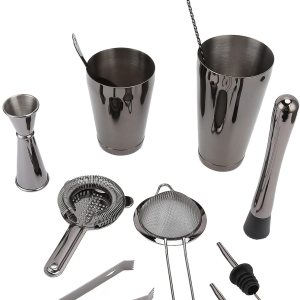 Kit de camarero, solo lavar a mano, buen sellado, fácil de usar para barman para Año Nuevo para vacaciones para inauguraciones de la casa (negro Kit de camarero, solo lavar a mano, buen sellado, fácil de usar para barman para Año Nuevo para vacaciones para inauguraciones de la casa (negro