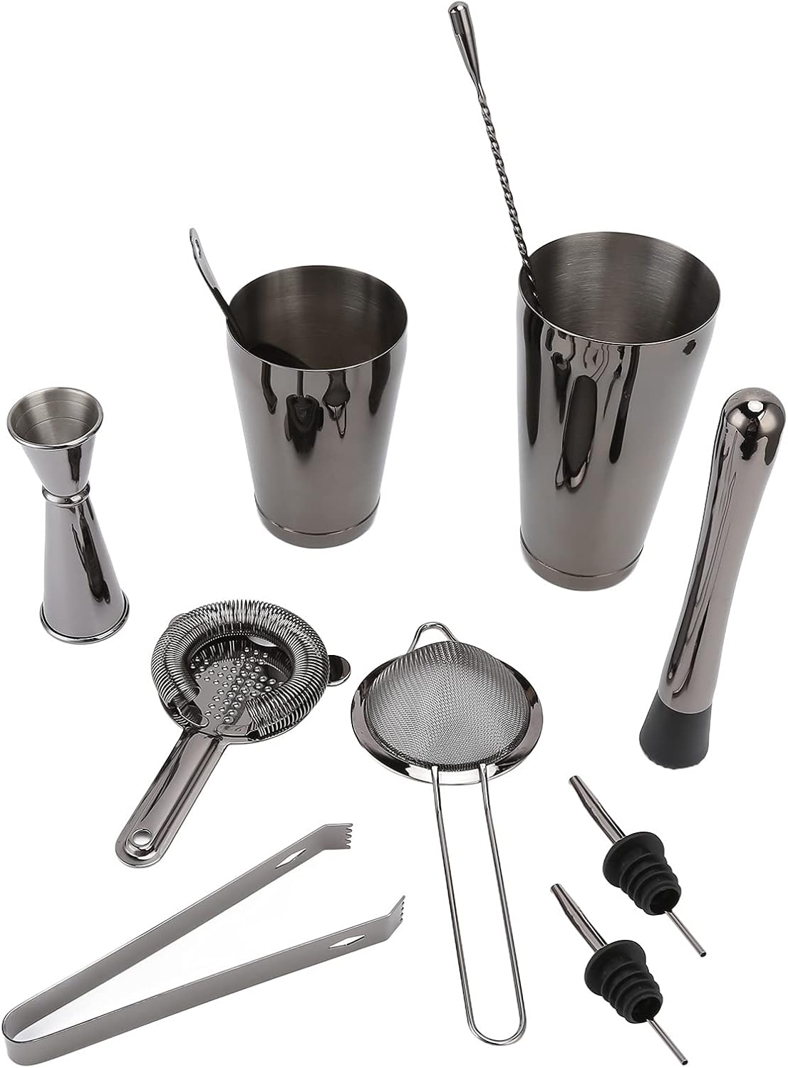 Kit de camarero, solo lavar a mano, buen sellado, fácil de usar para barman para Año Nuevo para vacaciones para inauguraciones de la casa (negro