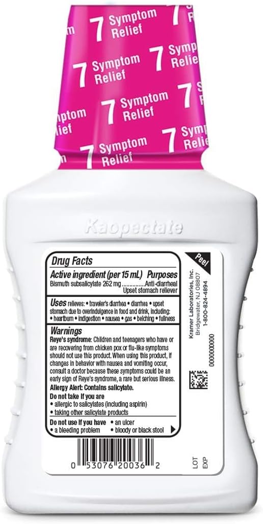 Kaopectate Alivio antidiarreicomalestar estomacal, extra fuerte, menta, 8 onzas (paquete de 3)