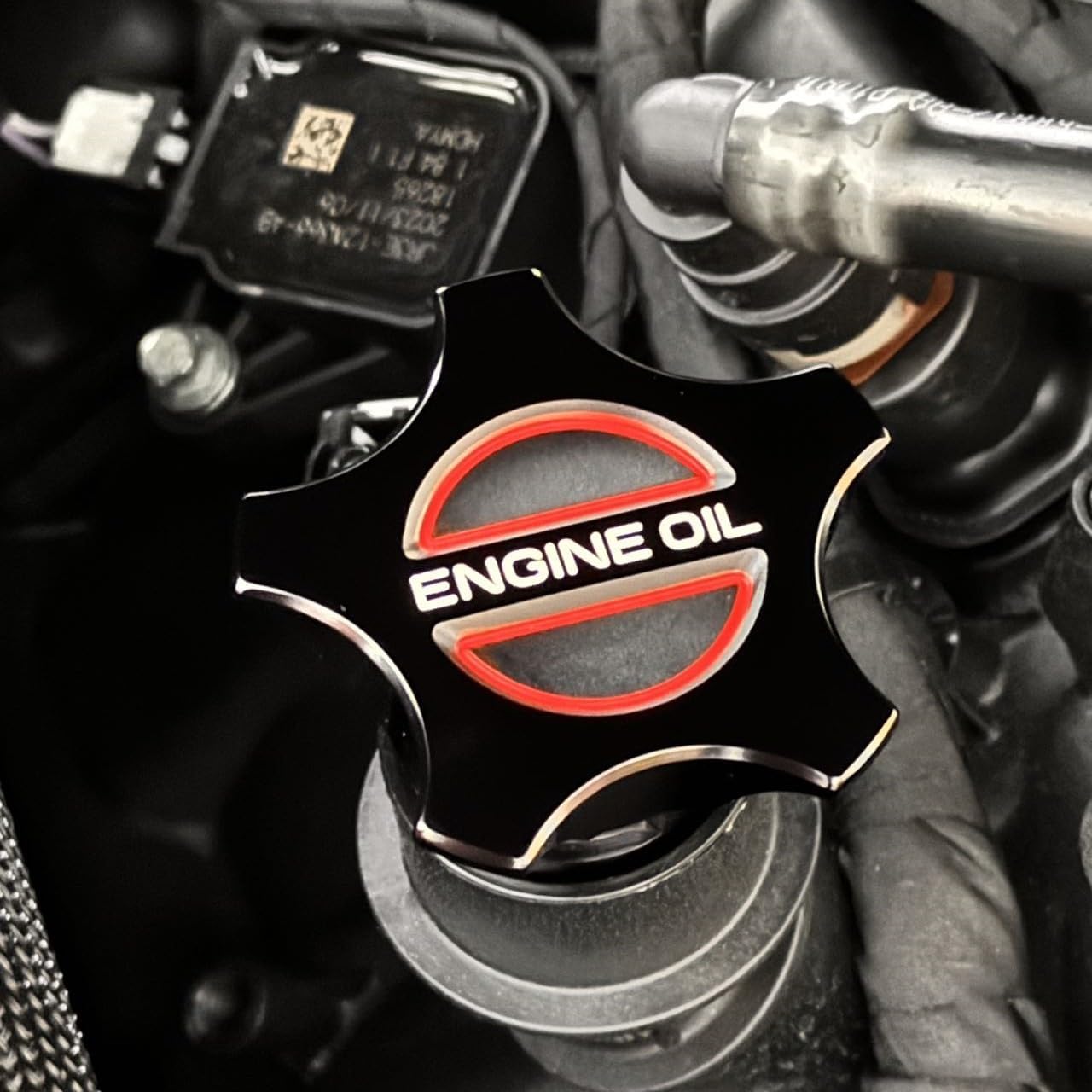 Tapa de llenado de aceite de motor de aluminio Billet para Ford Mustang GT&V6 2005-2017 anodizada